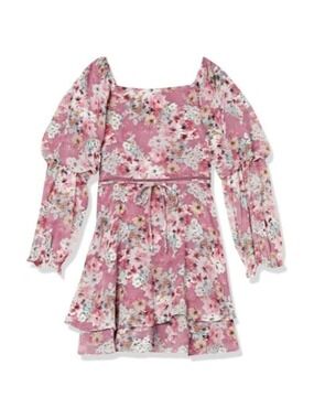 **Speechless** Girls' Long Sleeve Chiffon Dress 10